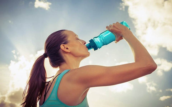 woman having a healthy energy drink