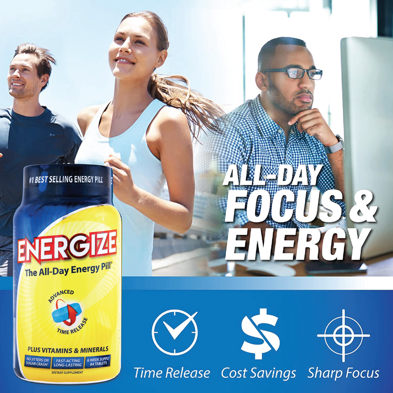 ENERGIZE™ Energy Pills - All Day Energy (84 Count)